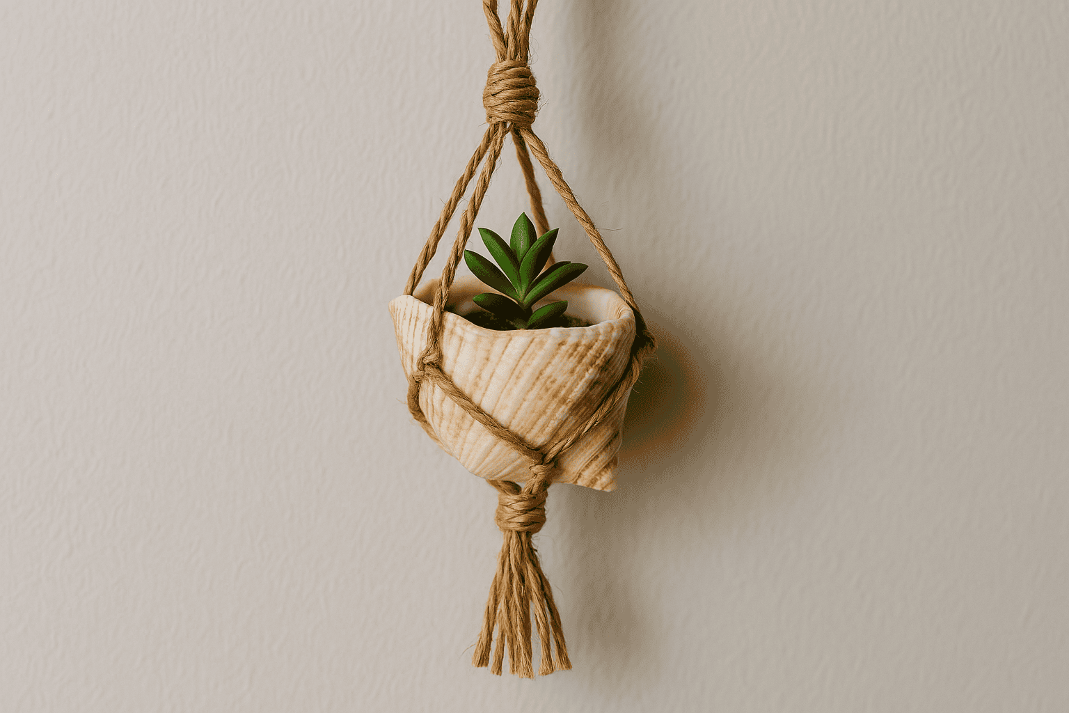 Deniz Kabuğundan Bitki Askısı