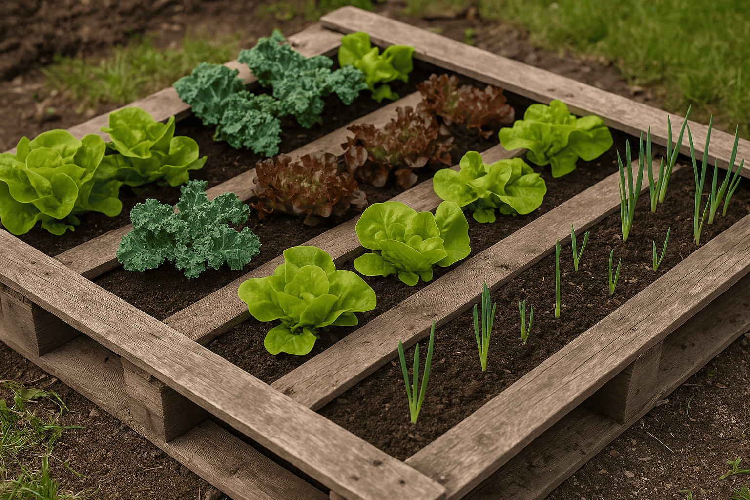 Ahşap Paletle Mini Sebze Bahçesi