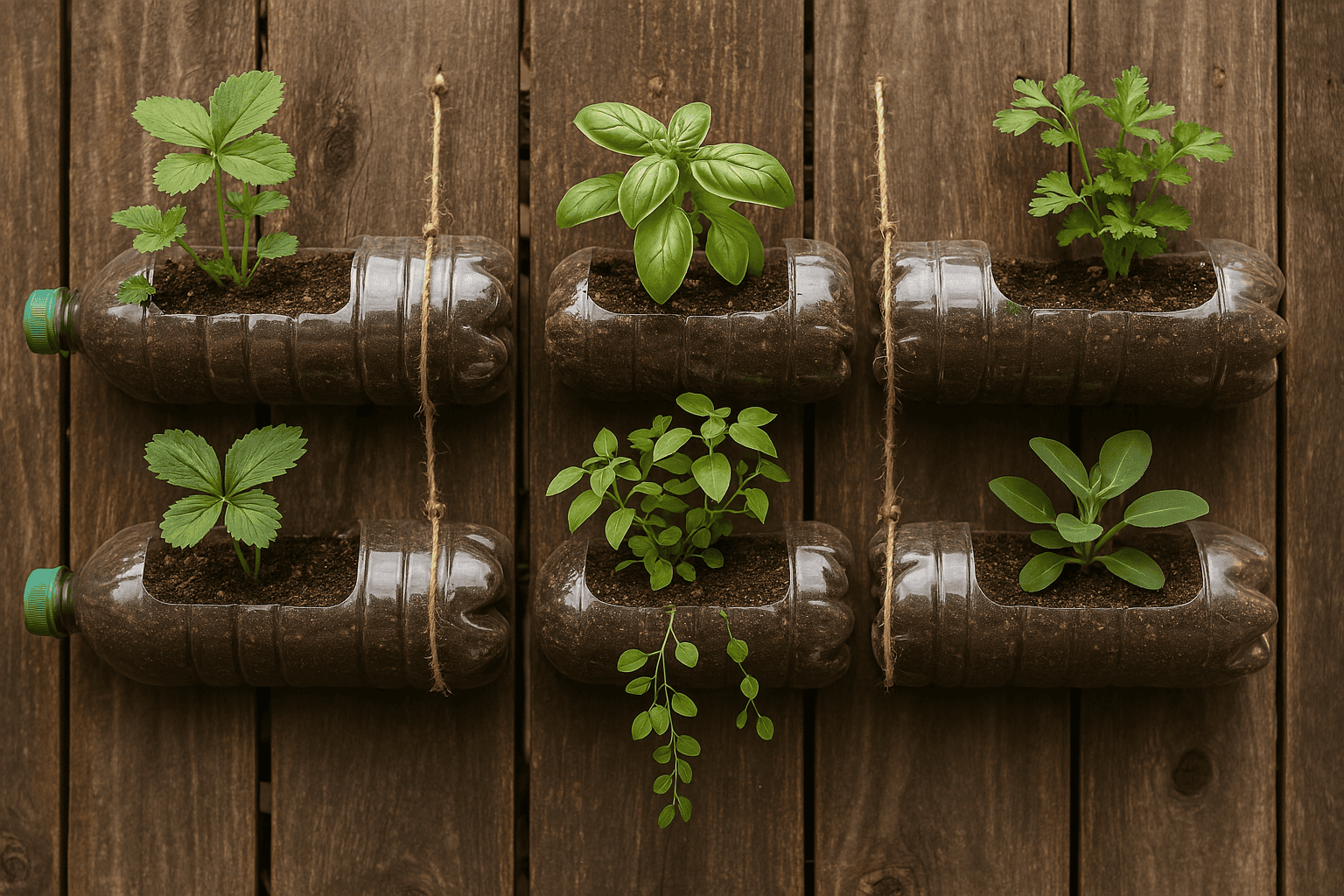 Pet Şişeden Dikey Bahçe