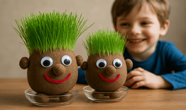 Evde Çim Adam Yapımı (Çocuklar için Eğlenceli)