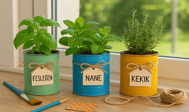 Teneke Kutudan Baharat Saksısı