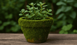 Yosunla Kaplı Saksı Tasarımı