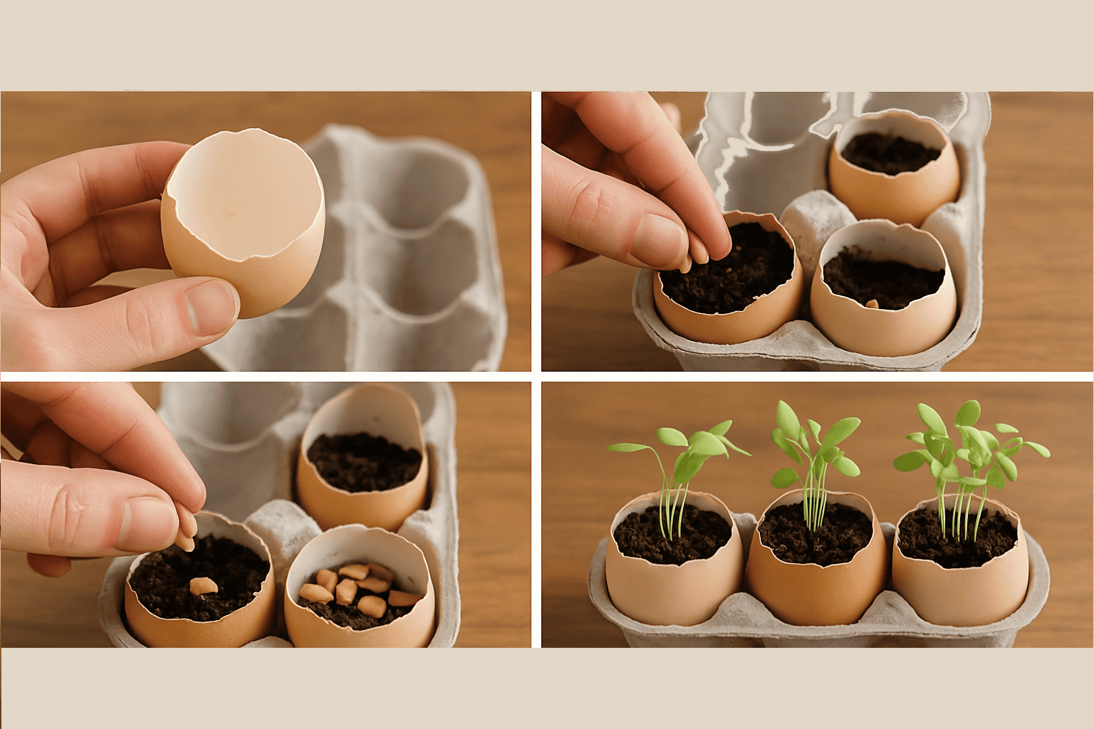 Yumurta Kabuklarından Fide Başlatıcı